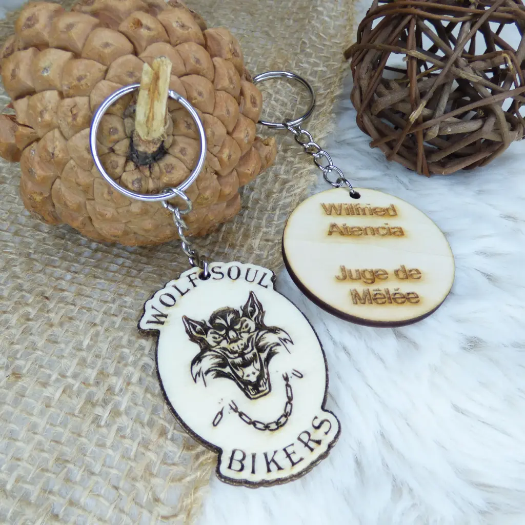 Porte-Clé en bois (découpe à la forme)